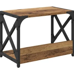 vidaXL Printerstand Oud Hout 44 x 26 x 31,5 cm Bewerkt hout
