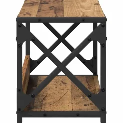 vidaXL Printerstand Oud Hout 44 x 26 x 31,5 cm Bewerkt hout