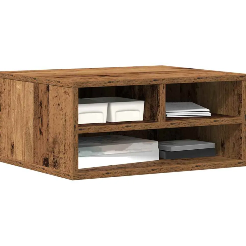 vidaXL Printerstand Oud hout 49 x 40 x 22,5 cm Bewerkt hout