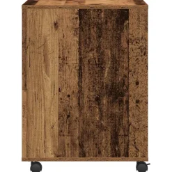 vidaXL Printerstand Oud hout 60 x 50 x 67 cm Bewerkt hout