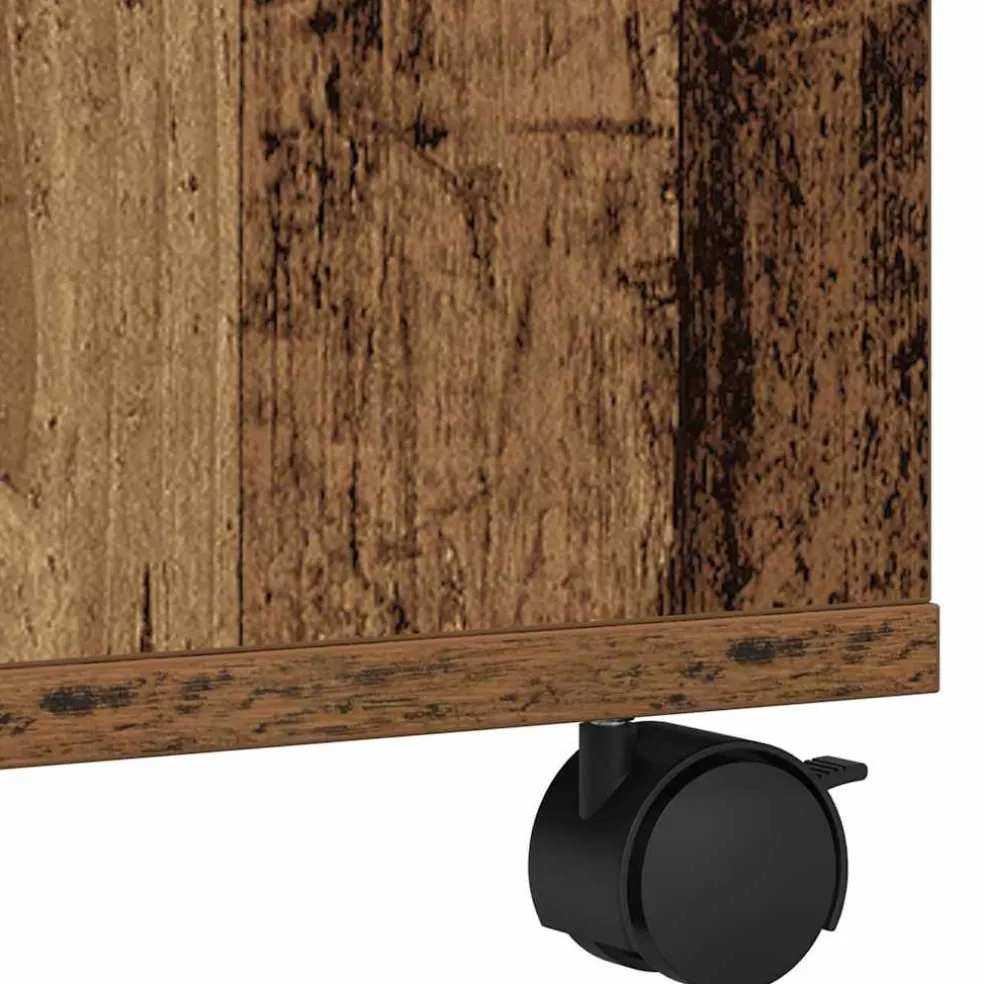 vidaXL Printerstand Oud hout 60 x 50 x 67 cm Bewerkt hout