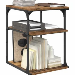 vidaXL Printerstand Oud Hout 43 x 48 x 64 cm Bewerkt hout