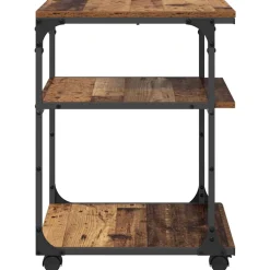 vidaXL Printerstand Oud Hout 43 x 48 x 64 cm Bewerkt hout