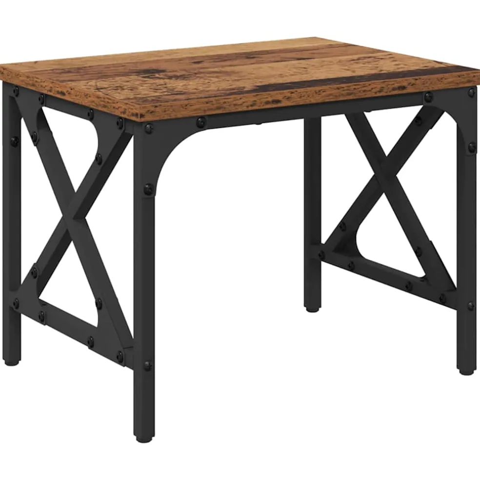 vidaXL Printerstand Oud hout 40 x 30 x 31 cm Bewerkt hout