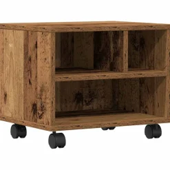 vidaXL Printerstand Oudhout 41 x 32 x 34,5 cm Bewerkt hout