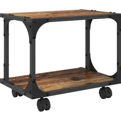 vidaXL Printerstand Oud hout 41 x 28 x 33,5 cm Bewerkt hout