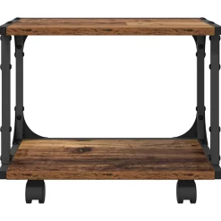 vidaXL Printerstand Oud hout 41 x 28 x 33,5 cm Bewerkt hout