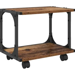 vidaXL Printerstand Oud hout 41 x 28 x 33,5 cm Bewerkt hout