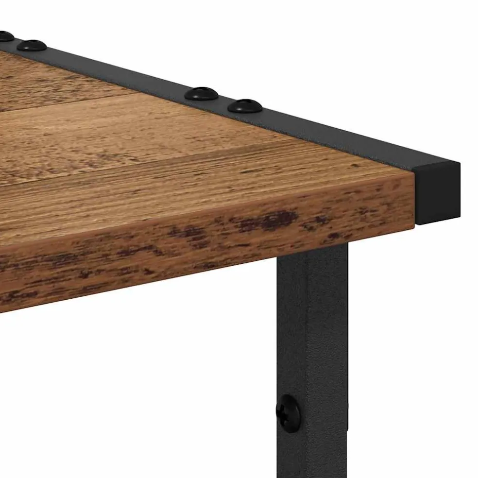 vidaXL Printerstand Oud hout 41 x 28 x 33,5 cm Bewerkt hout