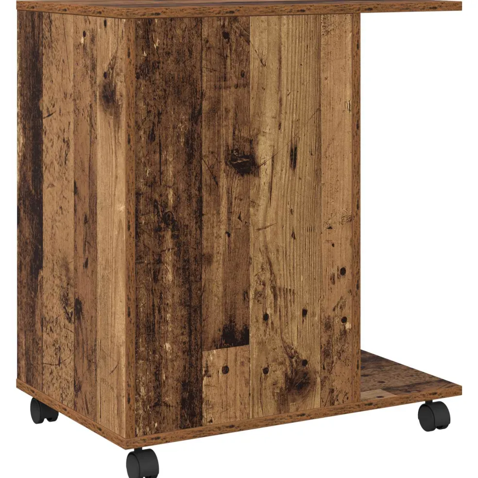 vidaXL Printerstand Oud hout 60 x 48 x 74 cm Bewerkt hout