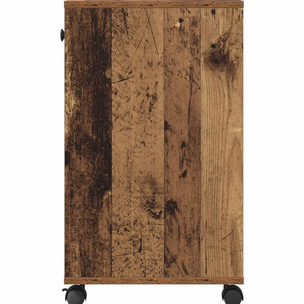 vidaXL Printerstand Oud hout 60 x 48 x 74 cm Bewerkt hout