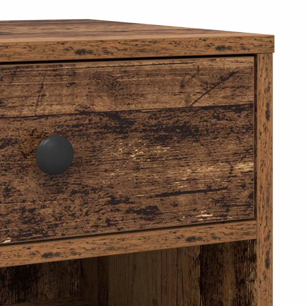 vidaXL Printerstand Oud hout 60 x 48 x 74 cm Bewerkt hout