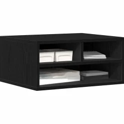 vidaXL Printerstand Zwart eiken 49 x 40 x 22,5 cm Bewerkt hout