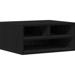 vidaXL Printerstand Zwart eiken 49 x 40 x 22,5 cm Bewerkt hout