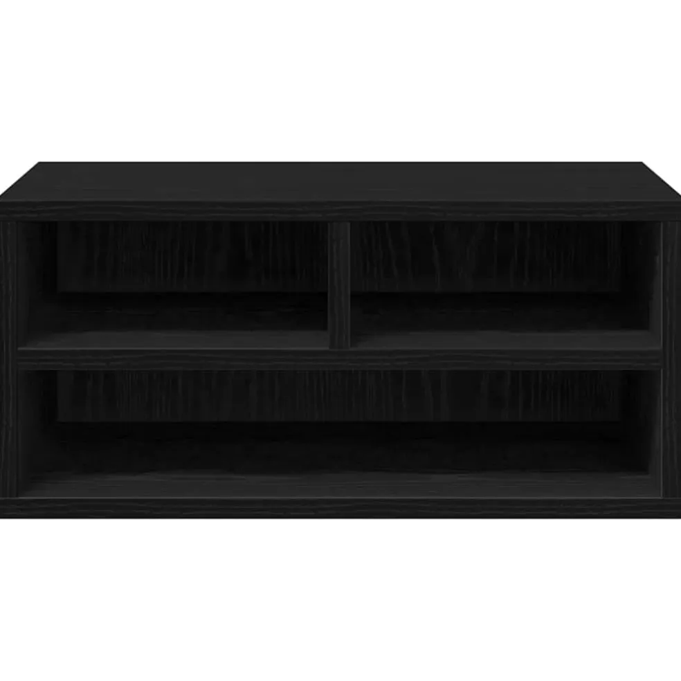vidaXL Printerstand Zwart eiken 49 x 40 x 22,5 cm Bewerkt hout