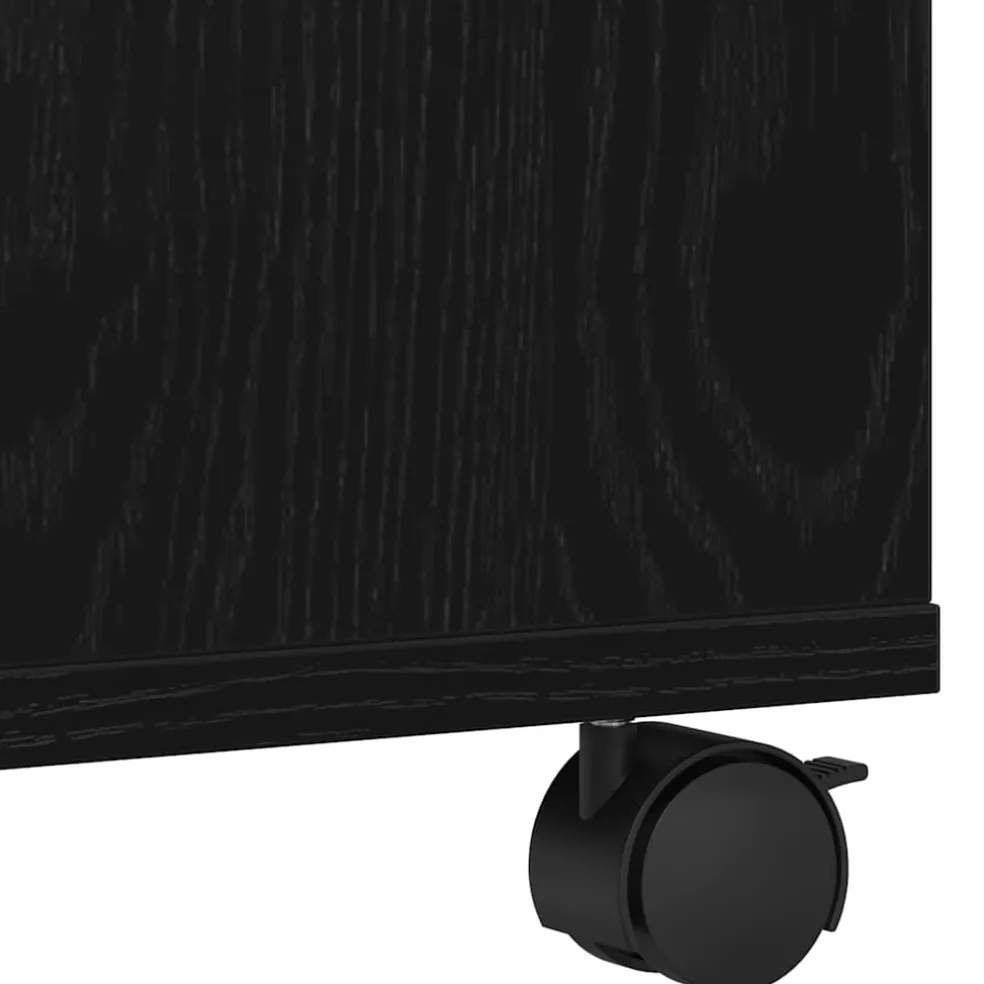 vidaXL Printerstand Zwart eiken 60 x 50 x 67 cm Bewerkt hout