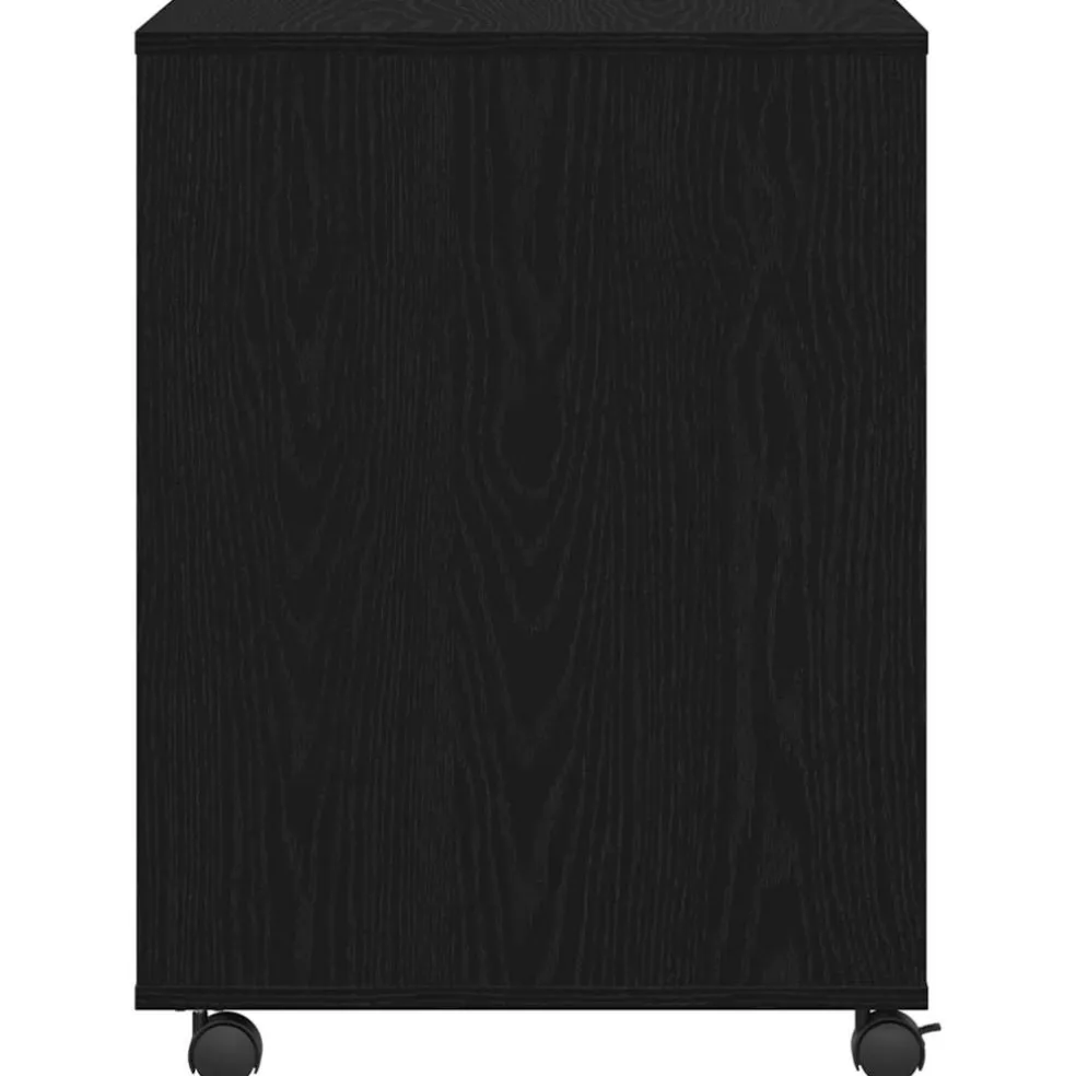 vidaXL Printerstand Zwart eiken 60 x 50 x 67 cm Bewerkt hout