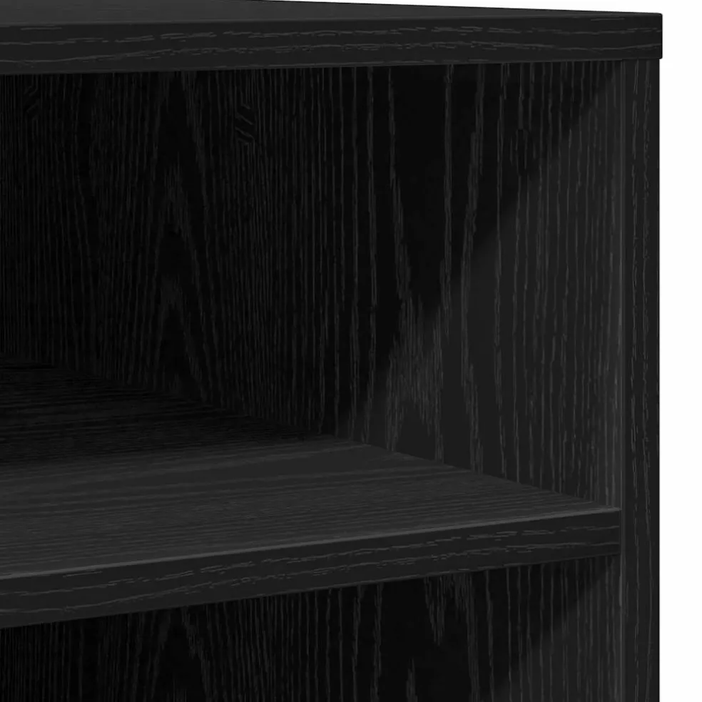 vidaXL Printerstand Zwart eiken 60 x 50 x 67 cm Bewerkt hout