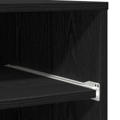 vidaXL Printerstand Zwart eiken 60 x 48 x 74 cm Bewerkt hout