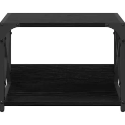 vidaXL Printerstand Zwart Eiken 44 x 26 x 31,5 cm Bewerkt hout