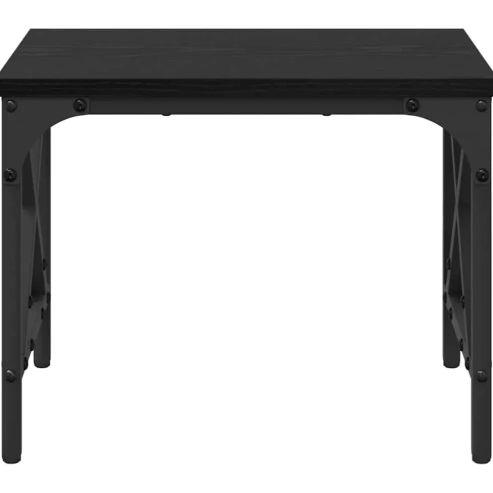 vidaXL Printerstand Zwart eiken 40 x 30 x 31 cm Bewerkt hout
