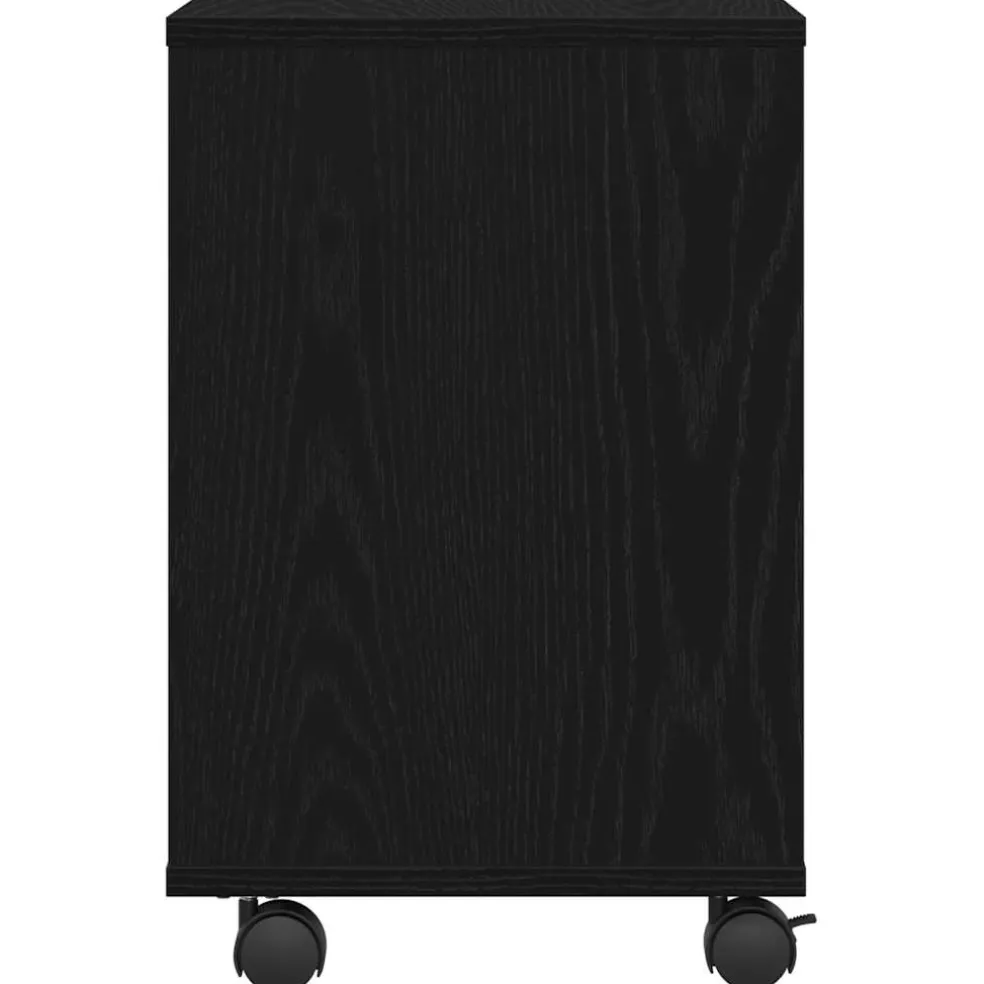 vidaXL Printerstand Zwart eiken 41 x 32 x 48 cm Bewerkt hout