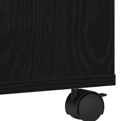 vidaXL Printerstand Zwart eiken 41 x 32 x 48 cm Bewerkt hout
