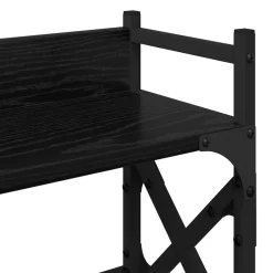 vidaXL Printerstand Zwart Eiken 40 x 20 x 40 cm Bewerkt hout
