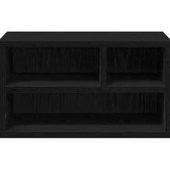 vidaXL Printerstand Zwart Eiken 40 x 32 x 22,5 cm Bewerkt hout