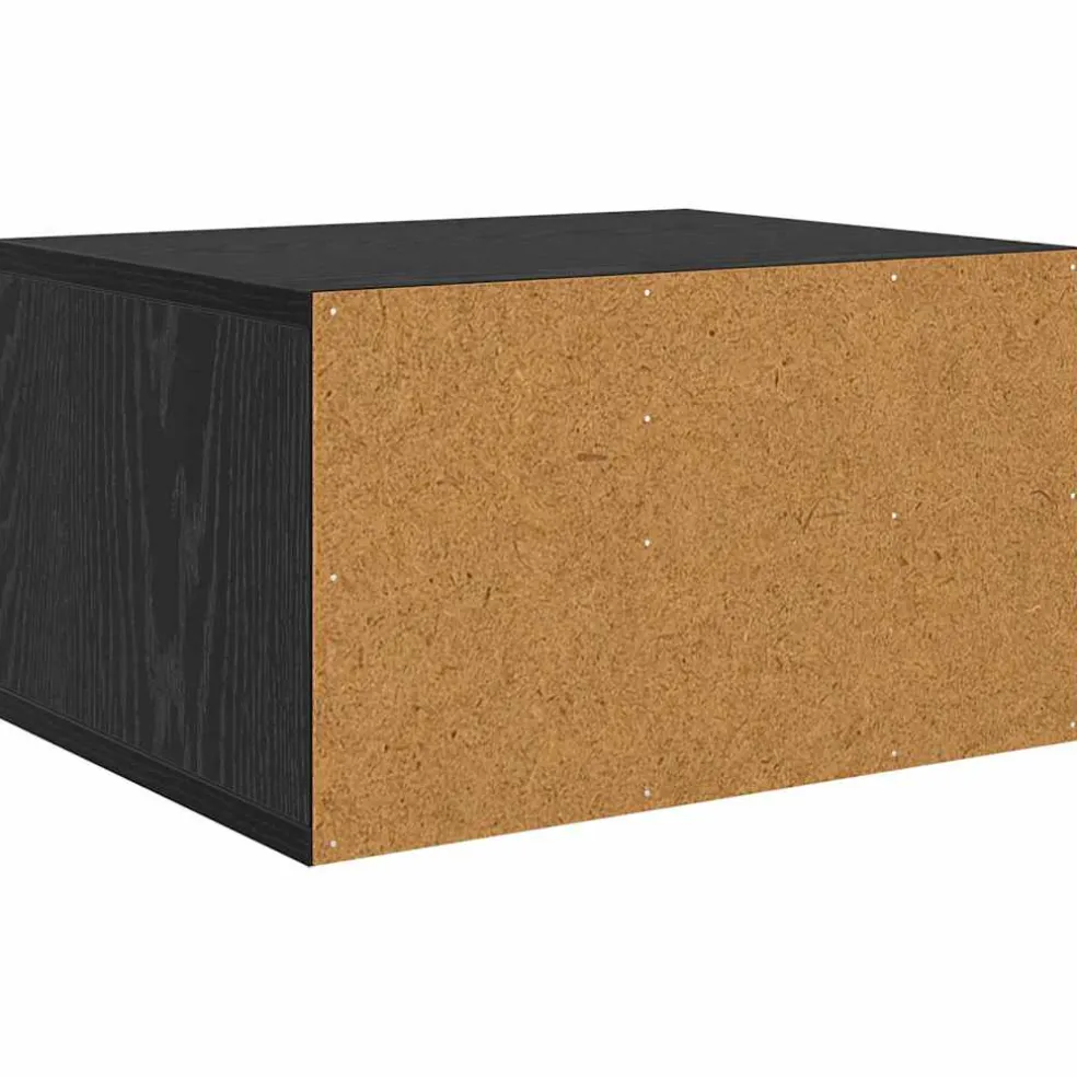 vidaXL Printerstand Zwart Eiken 40 x 32 x 24 cm Bewerkt hout