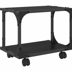 vidaXL Printerstand Zwart eiken 41 x 28 x 33,5 cm Bewerkt hout