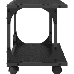 vidaXL Printerstand Zwart eiken 41 x 28 x 33,5 cm Bewerkt hout