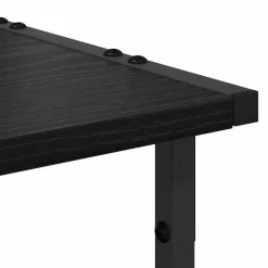vidaXL Printerstand Zwart eiken 41 x 28 x 33,5 cm Bewerkt hout