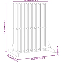 vidaXL Privacyscherm Bruin 79,5 x 50 x 110 cm Massief Acaciahout