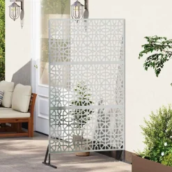 vidaXL Privacyscherm 100 x 50 x 180 cm Gegalvaniseerd staal zilver