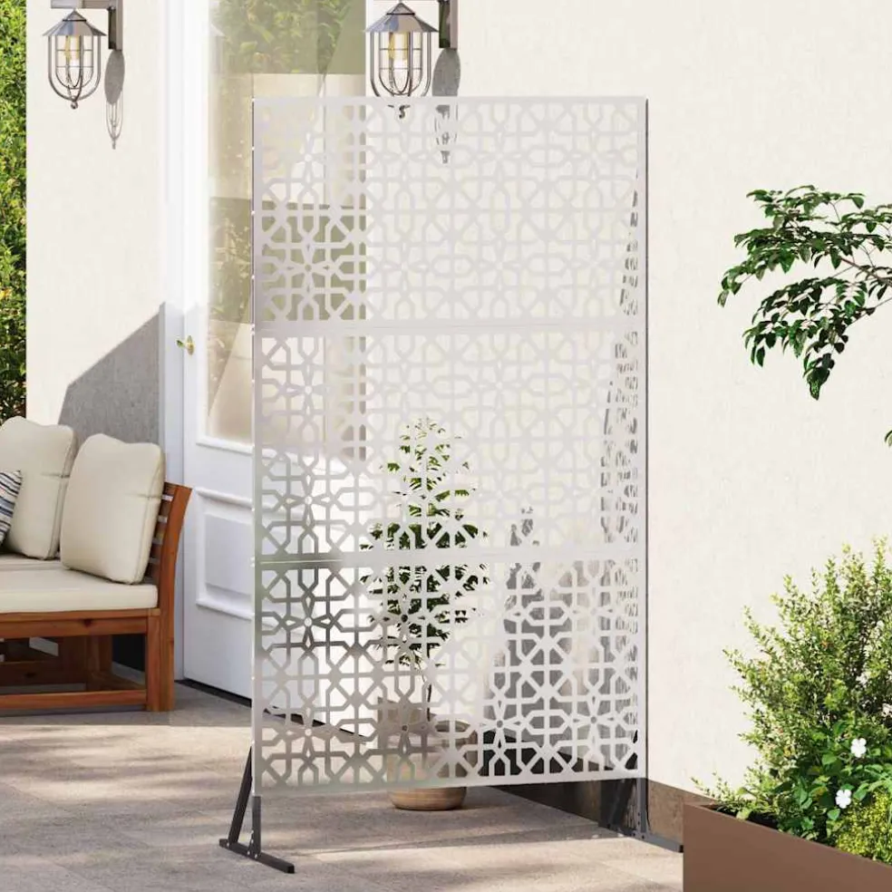 vidaXL Privacyscherm 100 x 50 x 180 cm Roestvrij staal zilver