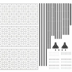 vidaXL Privacyscherm 100 x 50 x 180 cm Roestvrij staal zilver