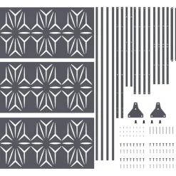 vidaXL Privacyscherm 100 x 50 x 180 cm Staal Antraciet