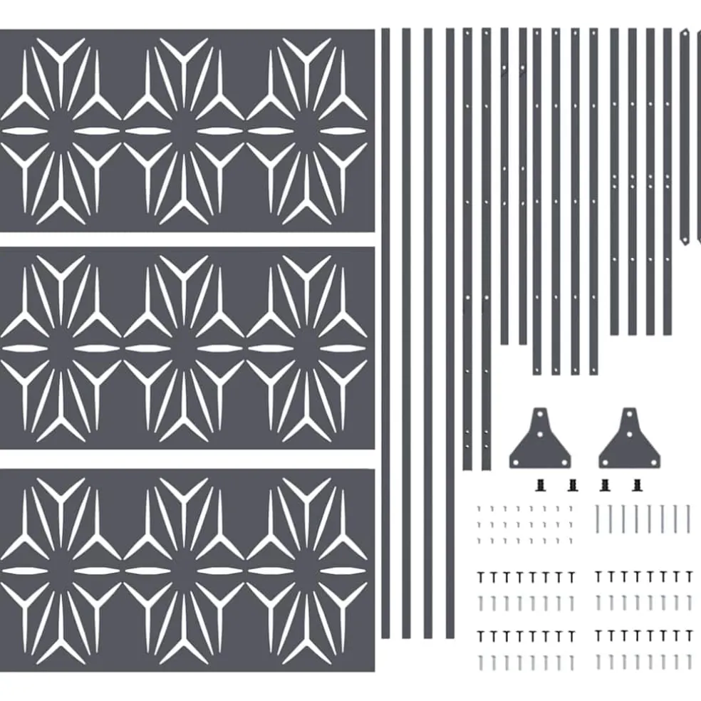 vidaXL Privacyscherm 100 x 50 x 180 cm Staal Antraciet