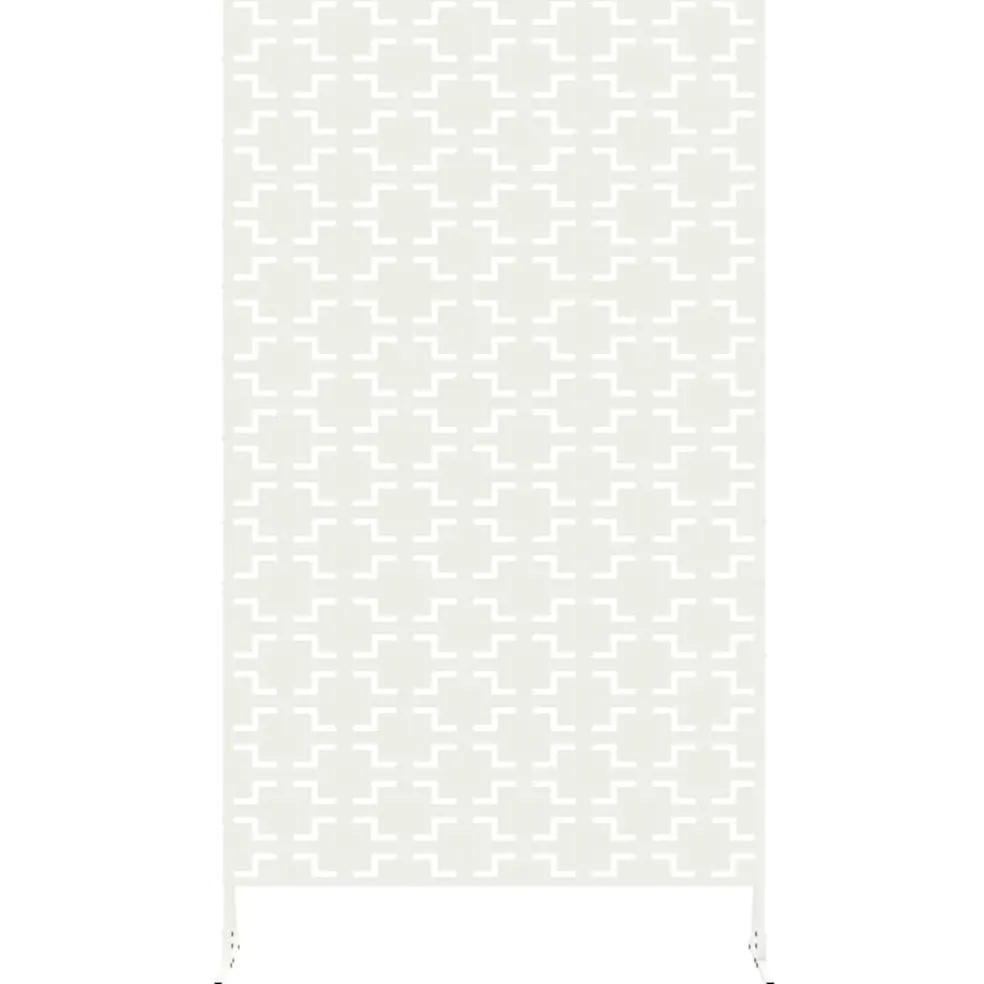 vidaXL Privacyscherm 100 x 50 x 180 cm Staal Wit