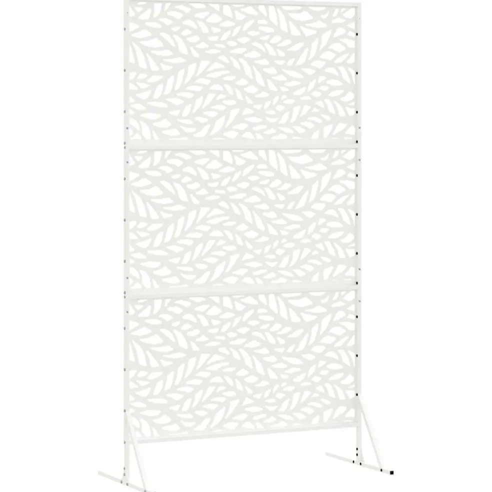 vidaXL Privacyscherm 100 x 50 x 180 cm Staal Wit