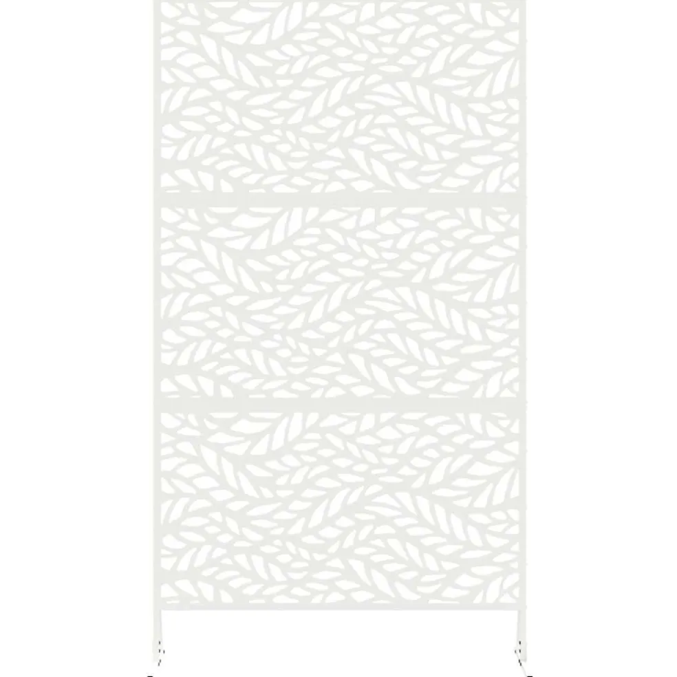 vidaXL Privacyscherm 100 x 50 x 180 cm Staal Wit