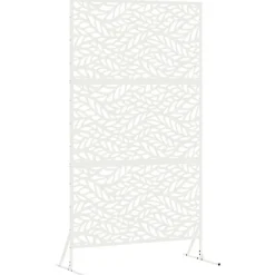 vidaXL Privacyscherm 100 x 50 x 180 cm Staal Wit