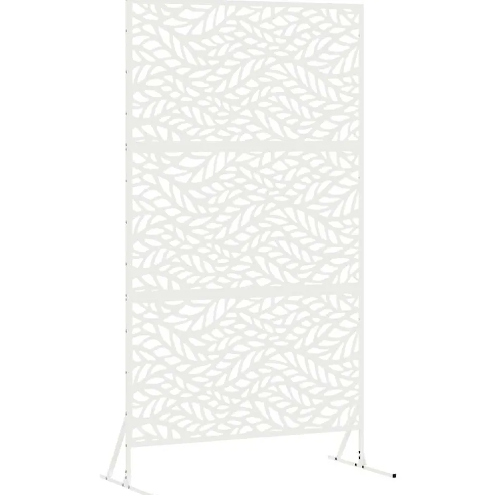 vidaXL Privacyscherm 100 x 50 x 180 cm Staal Wit