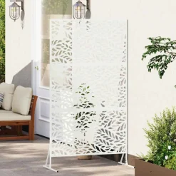 vidaXL Privacyscherm 100 x 50 x 180 cm Staal Wit