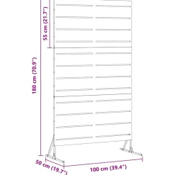 vidaXL Privacyscherm 100 x 50 x 180 cm Staal Antraciet