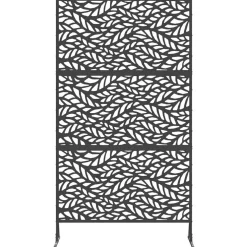 vidaXL Privacyscherm 100 x 50 x 180 cm Staal Zwart