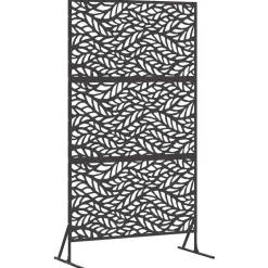 vidaXL Privacyscherm 100 x 50 x 180 cm Staal Zwart