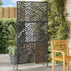 vidaXL Privacyscherm 100 x 50 x 180 cm Staal Zwart