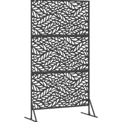 vidaXL Privacyscherm 100 x 50 x 180 cm Staal Zwart